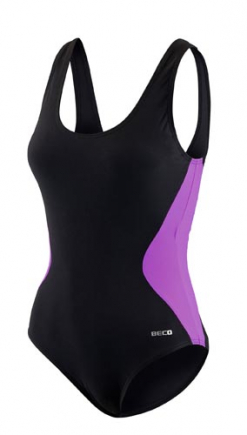 BECO body shaping badpak, C-cup, zwart/bessen kleur